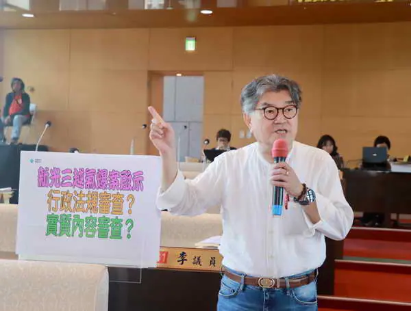 李中議員針對新光三越的建築安全審查是採用行政審查或實質審查