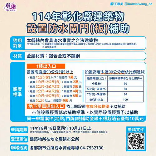 彰化縣政府推出