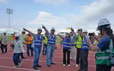 張麗善縣長視察「虎尾高鐵多功能田徑場」工程 為全國運動員準備最棒競賽場地