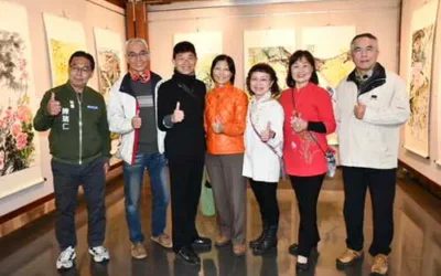 彰化長青學苑國畫進階班江慶章師生展