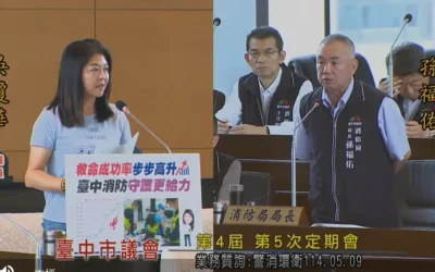 市議員吳瓊華肯定台中急救成效 呼籲延續補助計畫提升救護能量邁向全國第一