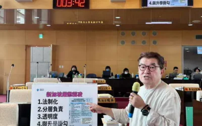 市議員李中建議台灣應效法新加坡的模式