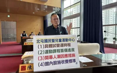 【北屯國民暨兒童運動中心即將啟用,市議員陳成添關心籌備進度】