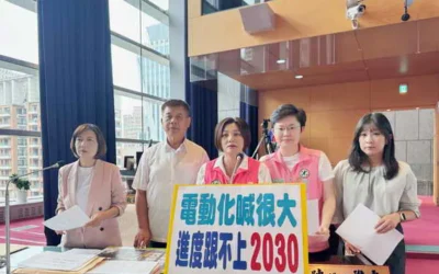 市議員陳雅惠與蕭隆澤、陳俞融、陳淑華、謝家宜、張芬郁等人關心台中市推動2030年公務機車全面電動化政策執行情形
