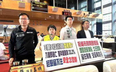 張玉嬿、謝志忠、王立任、黃守達議員質詢指出,中捷薪資與市場完全脫節