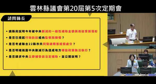 一般性補助款被刪影響地方施政張麗善縣長