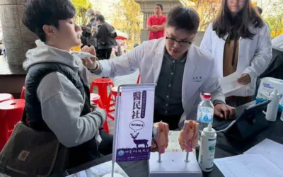 潭仔墘樂活健行 中臺提供醫檢服務