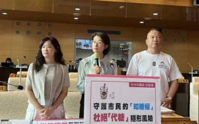 手搖飲標示失真恐造成健康隱憂 台中市議員邱愛珊守護市民「知糖權」刻不容緩