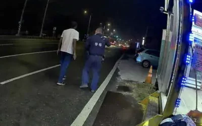 雨天自摔路旁等待 外籍學生遇見斗六暖警