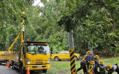 台電前進停電災區全力搶修 已超過八成用戶恢復供電 待樹木清除及路通後持續積極搶修復電