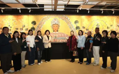蕙子藝術創作個展 張麗善縣長力邀鄉親 豐泰基金會綠園區與媽祖有約