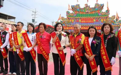 雲林六房媽五間厝股上樑典禮 張麗善縣長扶樑祈求國泰民安
