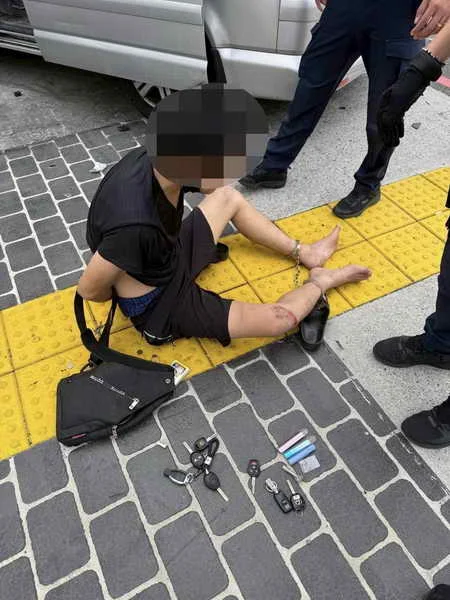 斗六警打擊犯罪不手軟 攔截贓車起獲毒品1