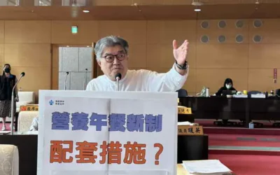 李中議員認為 教育局在制定價格時應一併考量物價上漲、未來廚餘處理等情況