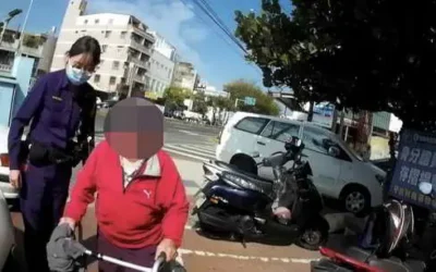 老婦獨坐分隔島險象環生 斗六警即時伸援助返家