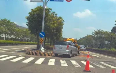 高溫下的堅守 斗六警及時排除交通障礙
