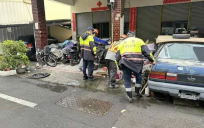 占道亂象改善 斗六警聯手清潔隊清道