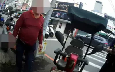 電動代步車路口突拋錨 斗六警迅速救援化險為夷