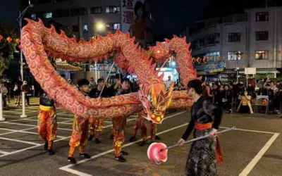 成軍不到半年即登上地方盛會舞臺 潭子國中祥龍鼓藝社受邀元宵啟燈演出