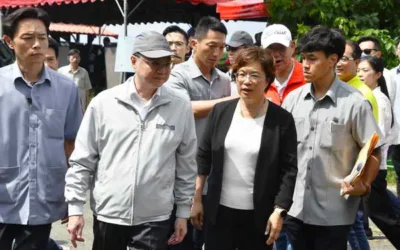 卓揆視察彰化芬園貓羅溪改善工程 王惠美縣長爭取建設經費