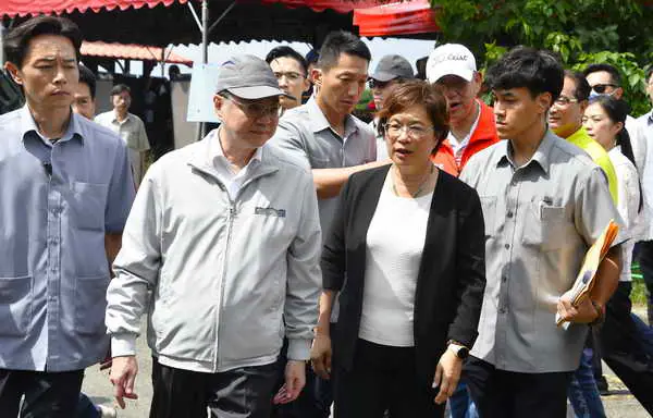 卓揆視察彰化芬園貓羅溪改善工程 王惠美縣長爭取建設經費