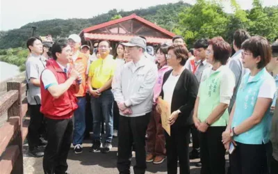 卓揆視察彰化芬園貓羅溪改善工程 王惠美縣長爭取建設經費