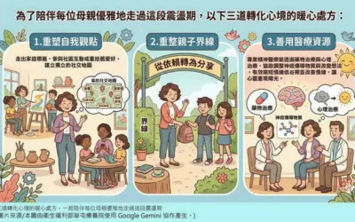 母親節的真諦 看見「空巢」下的心靈需求  草屯療養院提供三道「心靈處方」將失落轉化為成長動力