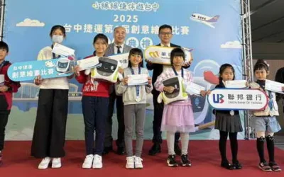 中捷以童畫點亮市政府站藝文廊 繪畫比賽聖誕溫馨頒獎