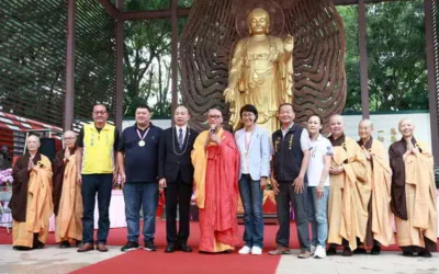 集集鎮國寺大法會 許縣長陪同立法院長韓國瑜到場祈福