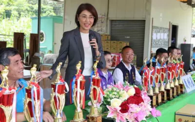 竹山青溪協會公益盃門球邀請賽 許縣長鼓勵長輩以球會友