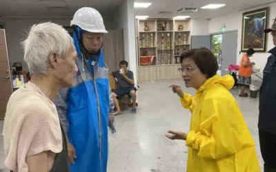 彰化縣長王惠美視察易淹水地區 調派抽水機 加速讓積水消退