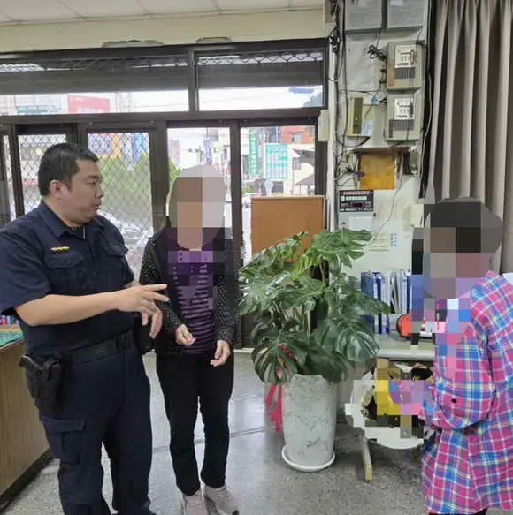 田尾老婦迷途騎到莿桐 警協助尋親助平安團聚1