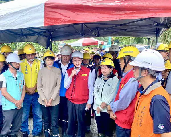 丹娜絲颱風及0709豪雨引發土石流災情 行政卓院長親赴現場勘災1