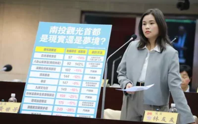 南投縣議員林友友針對觀光數據統計問題提出質疑