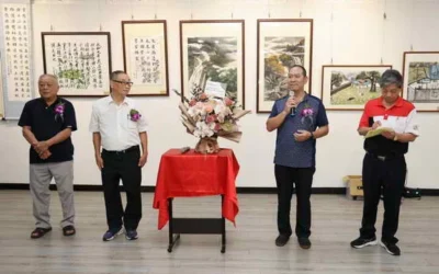 「草屯鎮和平老人會書法水墨聯展」開幕 百餘件作品有看頭
