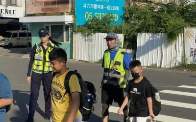 斗六分局提前啟動「護童專案」,保護學童上學安全!