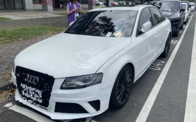 科技執法再進化!彰化分署攜手縣府交通處合作停車通報專案 奥迪車主拖欠2年稅費 查封車輛後辦理分期