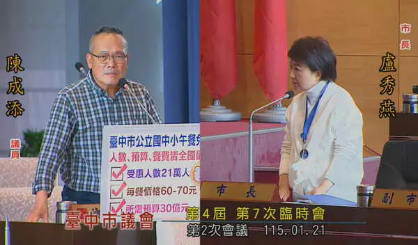 臺中市學校營養午餐免費政策1