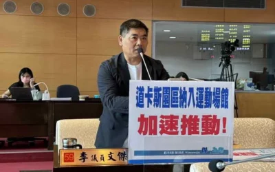 市議員李文傑關切甲安埔興建大型運動場館及大甲國小禮堂拆除重建進度