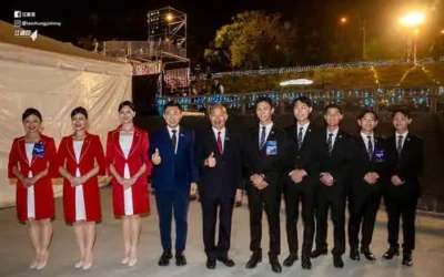 中國醫藥大學紫薔薇親善大使團擔任114年國慶晚會與國慶焰火禮賓接待獲讚賞好評