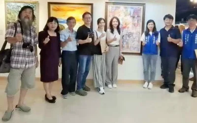 雲林縣萍風藝術學會115年會員聯展」8月2日上午10時舉行開幕茶會場面熱絡