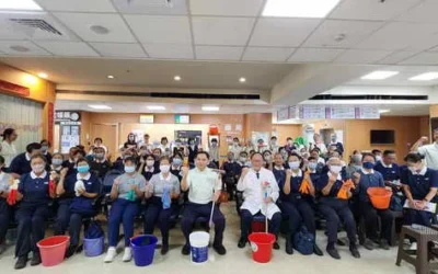 迎評鑑展現120分醫療品質 斗六慈院百人齊心大掃除