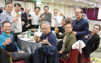 東京學院院士也是嘉義大學校友會理事長貿立實業股份有限公司董事長劉學文17日在三好舉辦尾牙餐會溫馨滿場