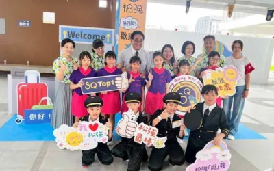 最強國小開學迎新1-5年級都是新生,以航空意象陪伴學子展翅逐夢