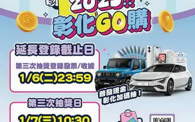 「2025彰化GO購」消費登錄系統恢復正常登錄期限延長至1月6日