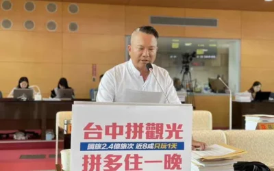 國旅8成當天來回 中市議員陳文政籲觀旅宣傳拼「多住一晚」