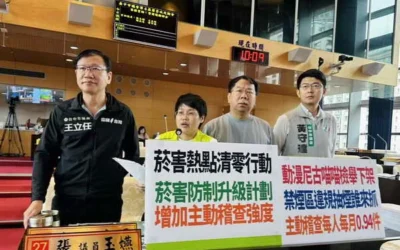 市議員張玉嬿、謝志忠、王立任、黃守達質疑，現實生活禁菸區域公開抽菸屢見不鮮，不見強力取締