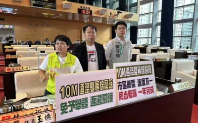 張玉嬿、黃守達、謝志忠、王立任質疑,交通局分原市區、縣區各公所逐年磨除雙黃線,勢必進度不一、一市多制