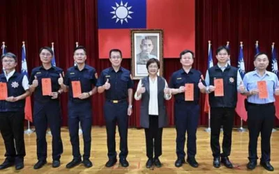 彰警獲打詐、掃黑、肅槍三料冠軍 縣長王惠美親赴警局表揚員警辛勞