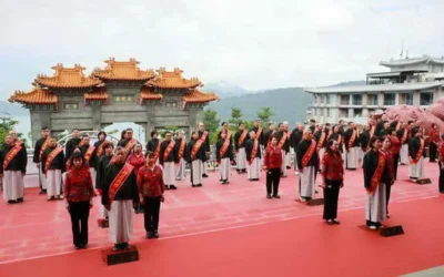 日月潭文武廟祭孔大典隆重登場 許縣長循古禮祭孔並見證公益捐贈
